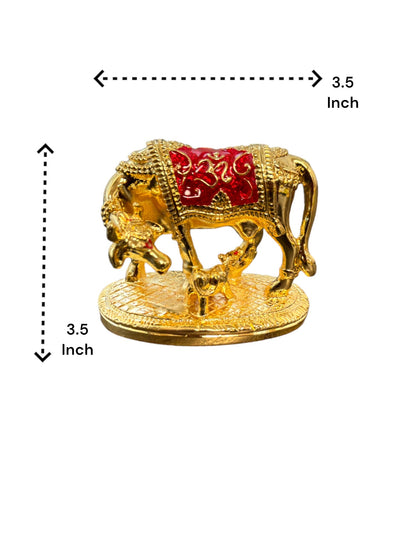 Kamdhenu Idol Figurine for Car Dashboard or Work Desk