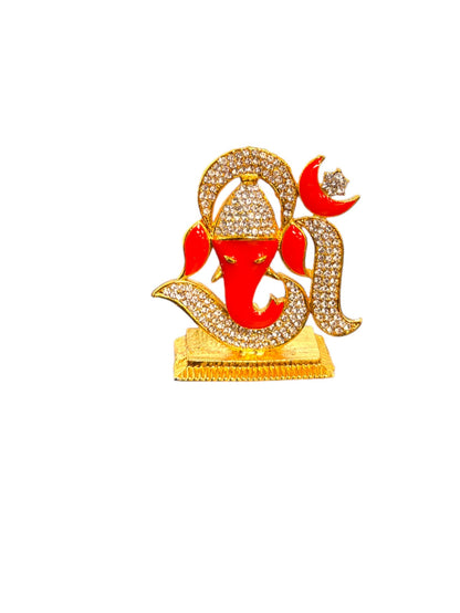 Stone Studded OM & Ganesha Idol