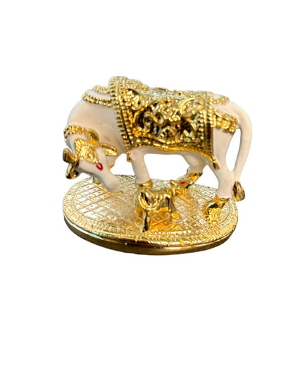 Kamdhenu Idol Figurine for Car Dashboard or Work Desk