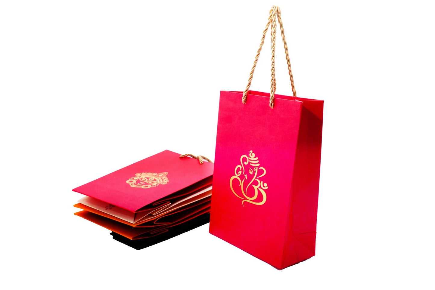 Ganesha / Ganpati Printed Paper Bag, Set of 10