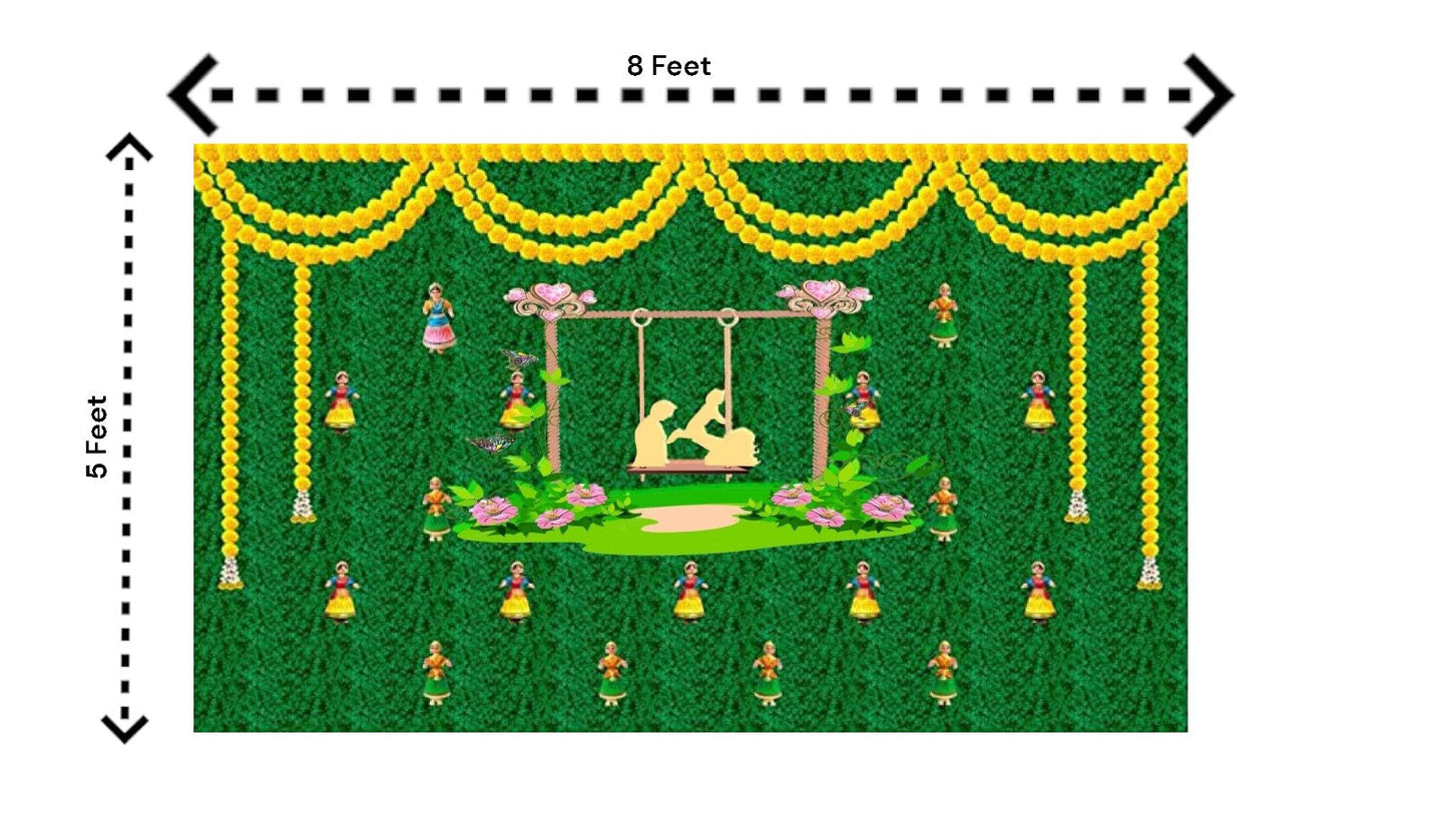 5x8 Feet Fabric Reusable Backdrop Banner for Baby shower (1128)