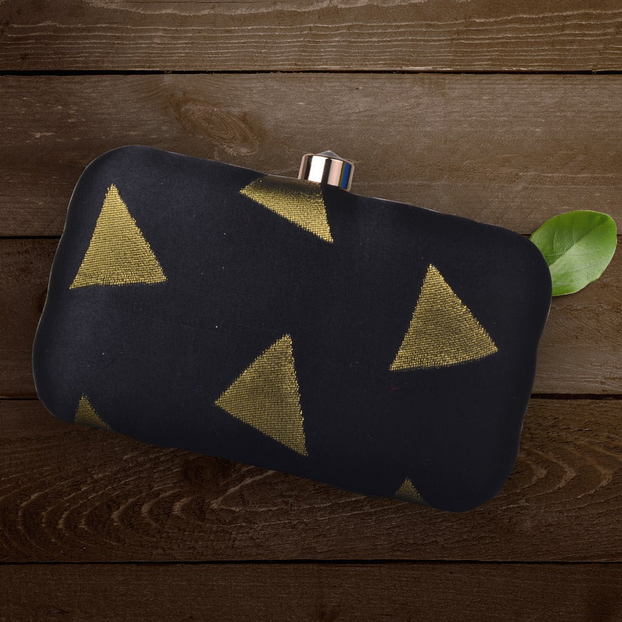 Silk with Golden Zari Clutch