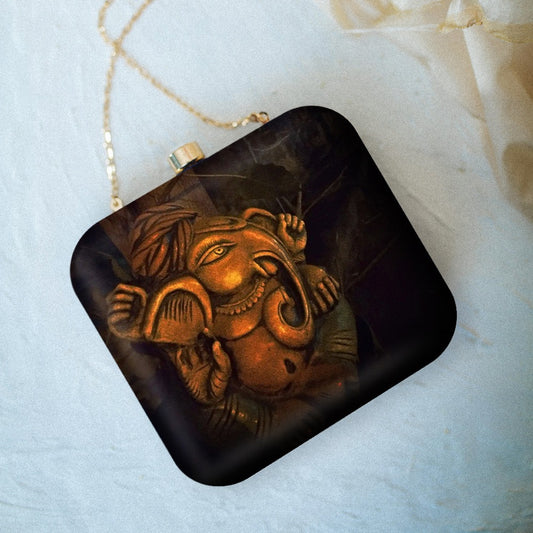Lord Ganesh Portrait Clutch