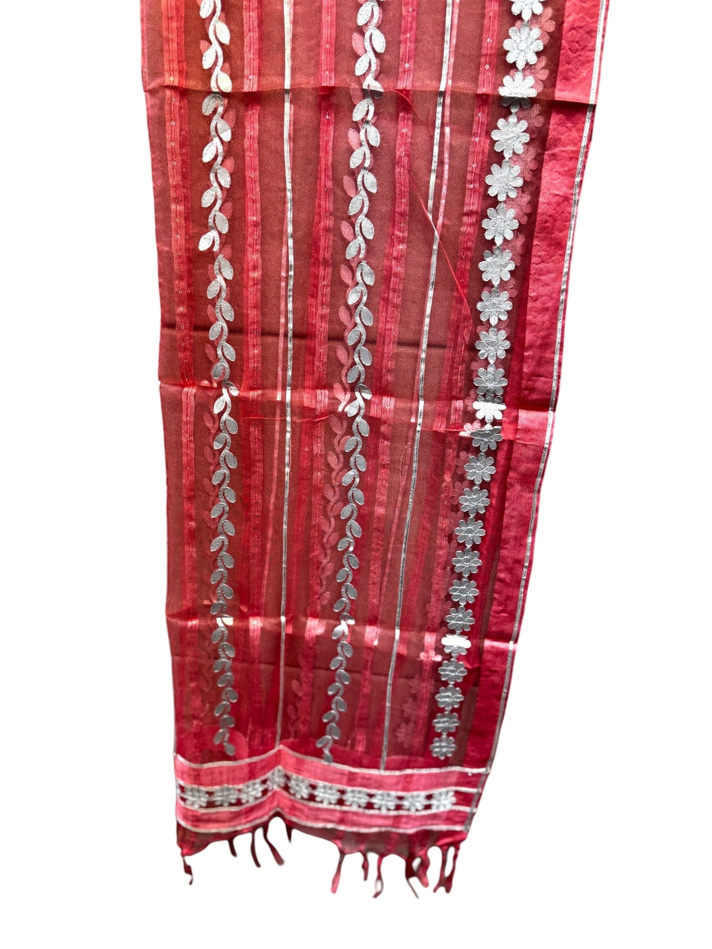 Dupatta with Silver Gota Work