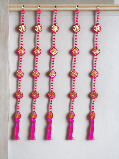 Gota Ring, PomPom & Beads Lari, Set of 5