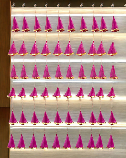 Net Fabric and Gota Lari, Set of 10