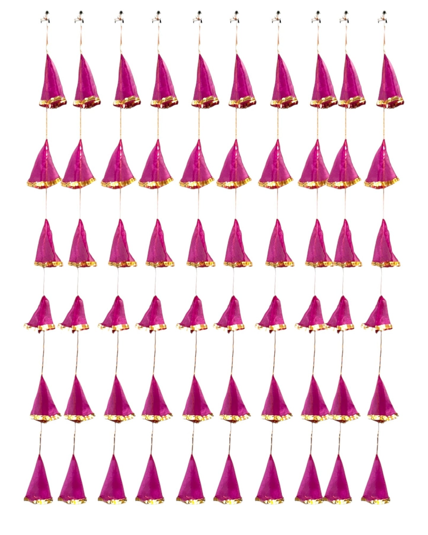 Net Fabric and Gota Lari, Set of 10