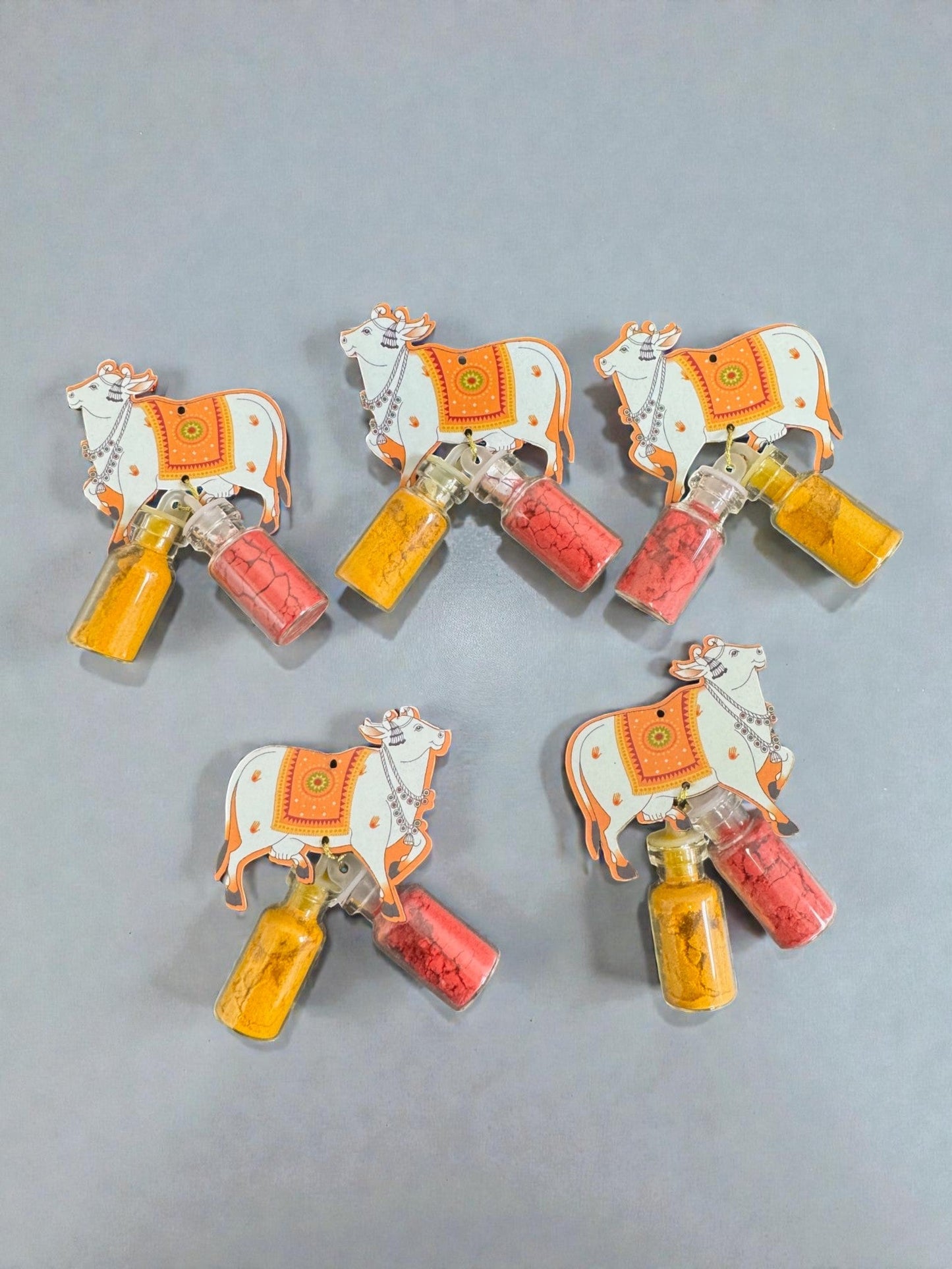 Set of 5 -Haldi Kumkum packets, Thambulam, Pasupu kumkum packets