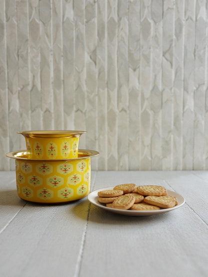 South Indian Brass Filter Coffee Serving Dabara or Filter Kaapi or Tumbler and Bowl/Saucer Set