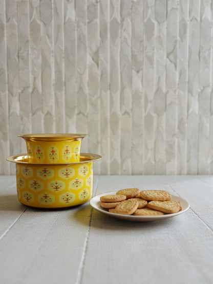 South Indian Brass Filter Coffee Serving Dabara or Filter Kaapi or Tumbler and Bowl/Saucer Set