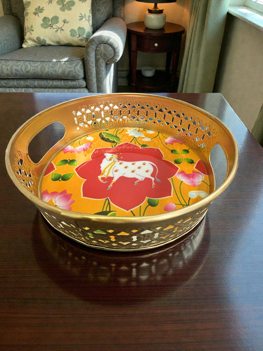 Designer Floral Print Tray Set