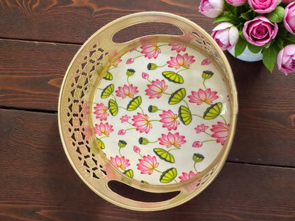 Designer Floral Print Tray Set