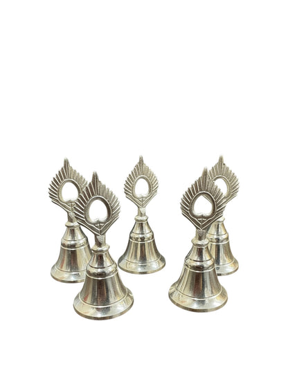 3" German Silver Bell for Puja - Affordable Diwali Return Gift/ Puja Return Gift