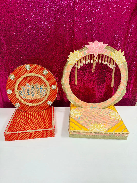 Singhasan with Backdrop - Reusable Decoration for Laxmi Pooja/Ganesha Chaturthi/Ganpati Festival