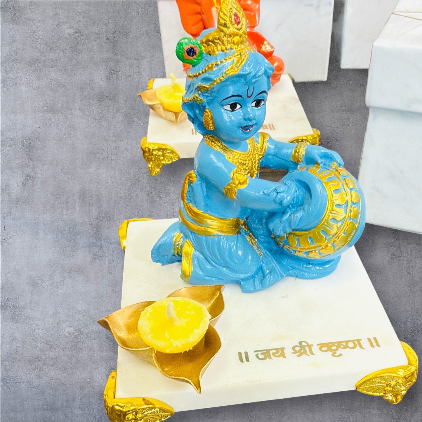 Laddu Gopal Ji on Marble Chowki