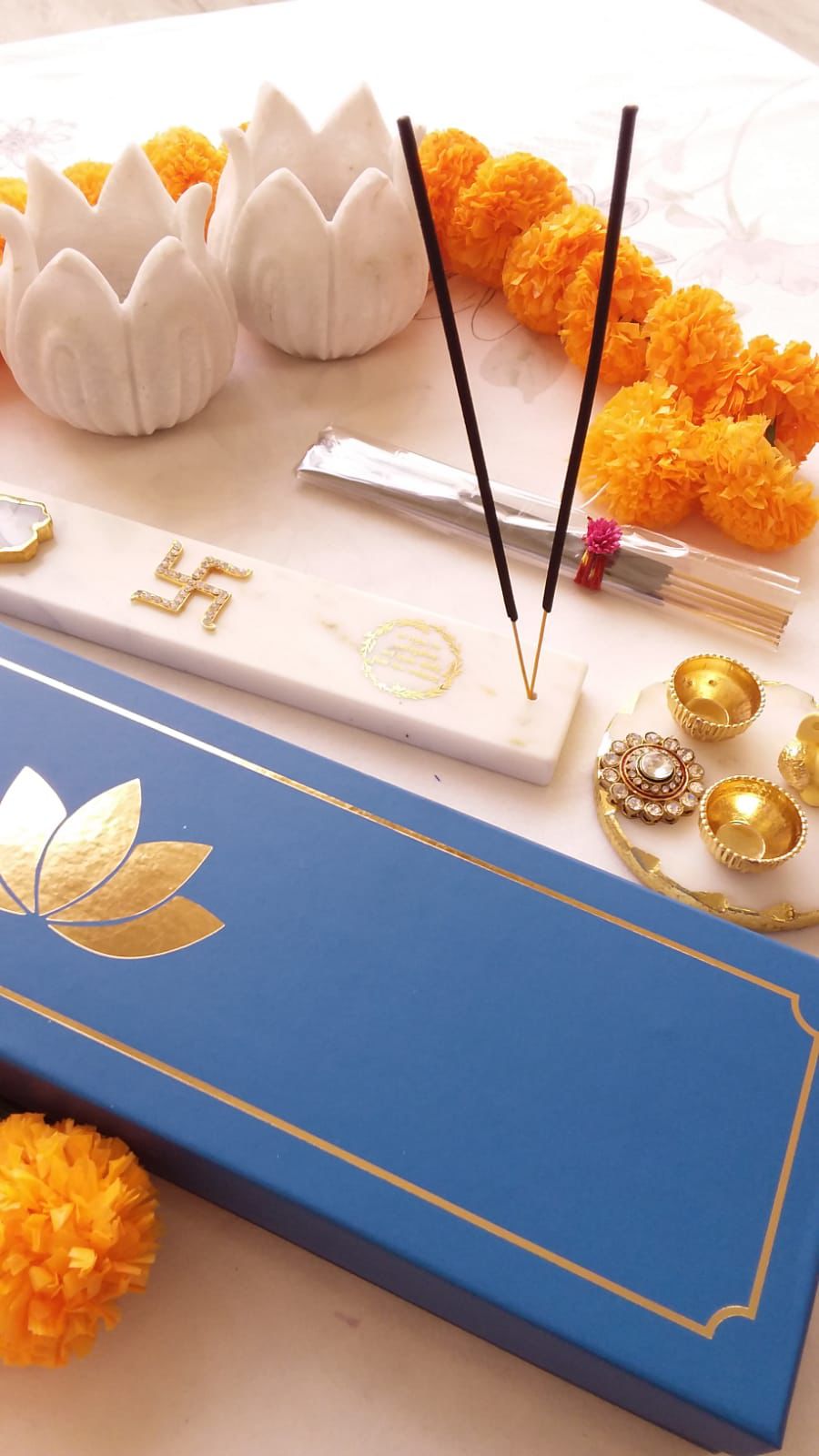 Agarbatti Stand with Ganesha Platter