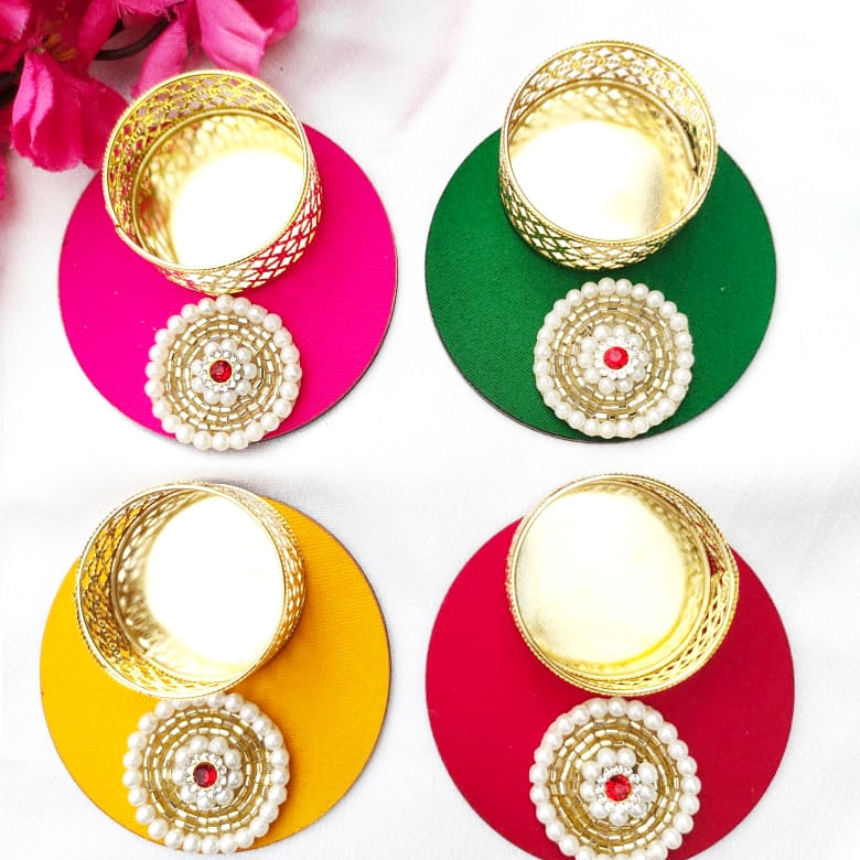 Colorful T-Light Holders - Set of 4 - Diwali Return Gifts/Housewarming Return Gifts