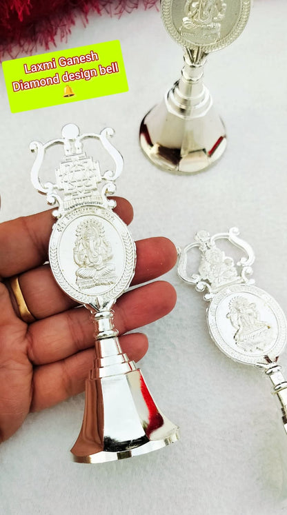 5" German Silver Bell for Puja - Affordable Diwali Return Gift/ Puja Return Gift