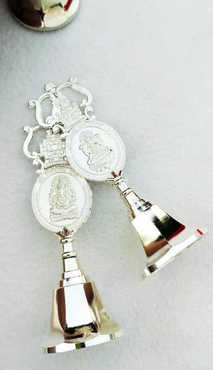 Goddess Lakshami Potli with Ganesh Lakshmi German Silver Bell