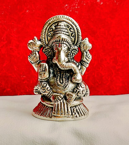 Antique Finish German Silver Ganesh