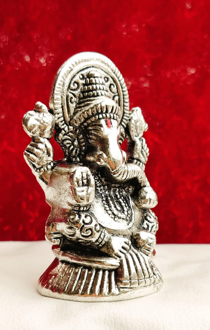 Antique Finish German Silver Ganesh