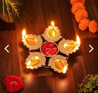 Lotus Urli with Tissue Bags Combo - Return Gifts for Housewarming, Diwali or Puja