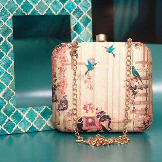 Designer Clutch with Meadow & Majesty Potrait