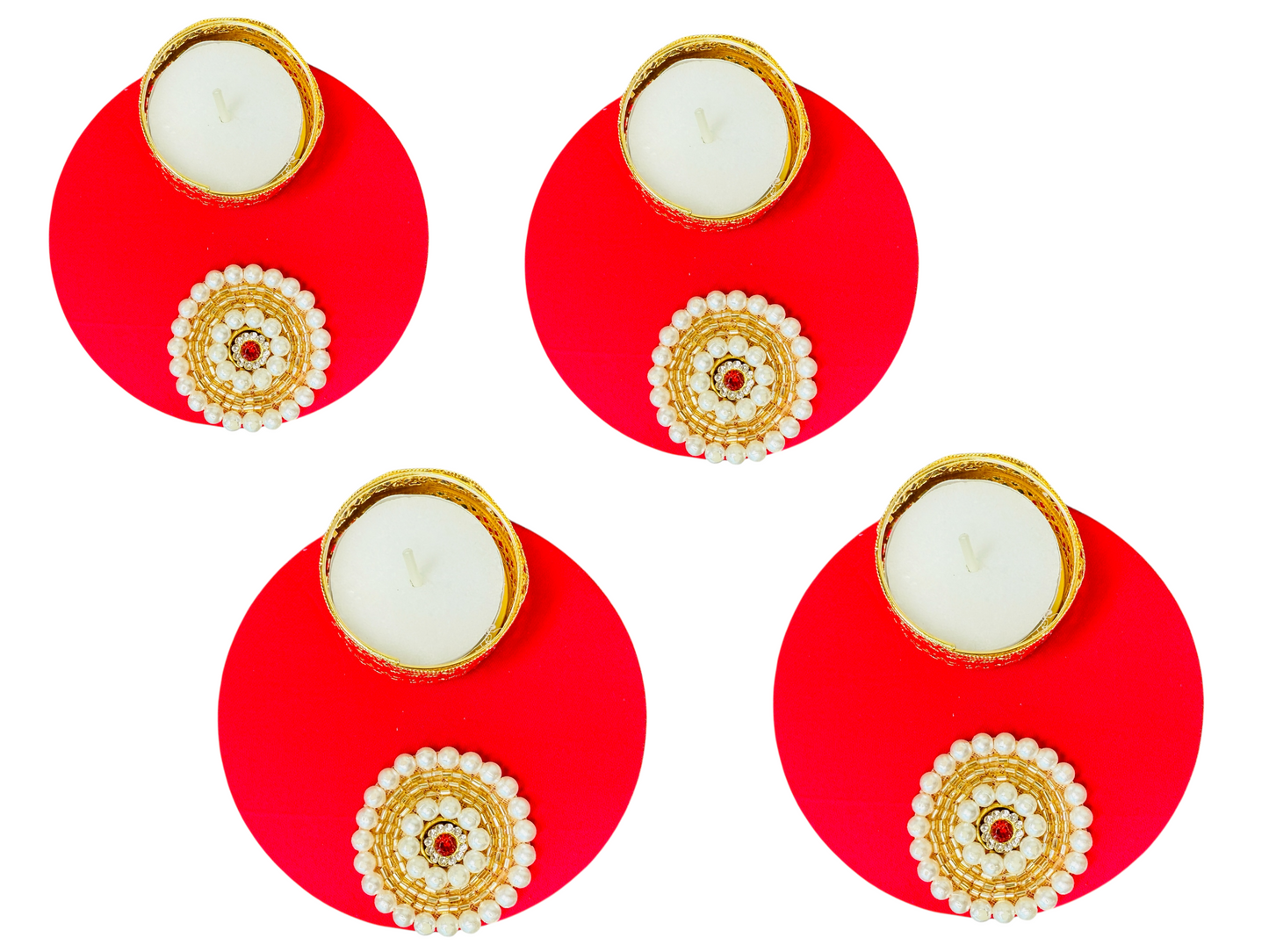 Colorful T-Light Holders - Set of 4 - Diwali Return Gifts/Housewarming Return Gifts