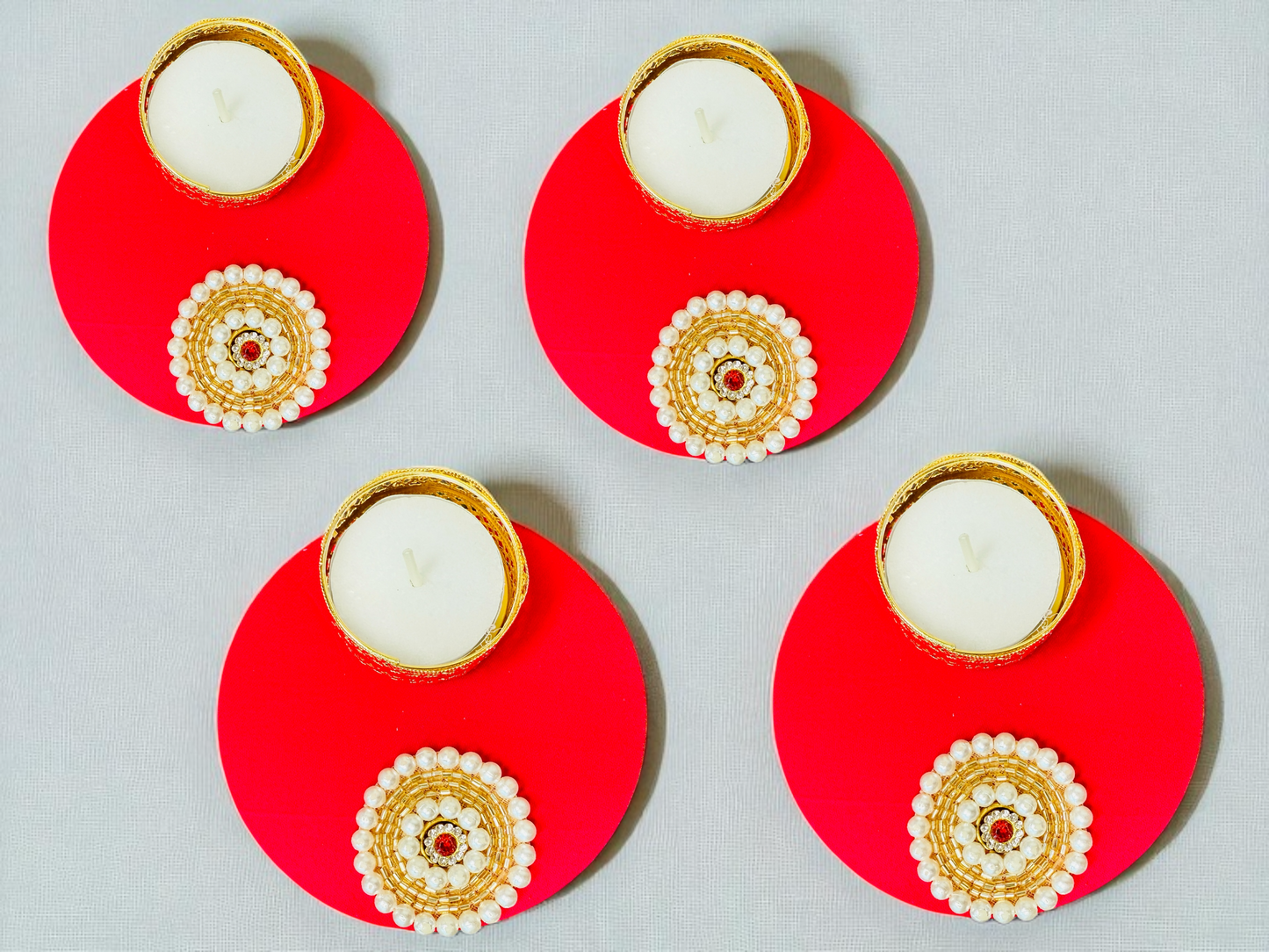 Colorful T-Light Holders - Set of 4 - Diwali Return Gifts/Housewarming Return Gifts