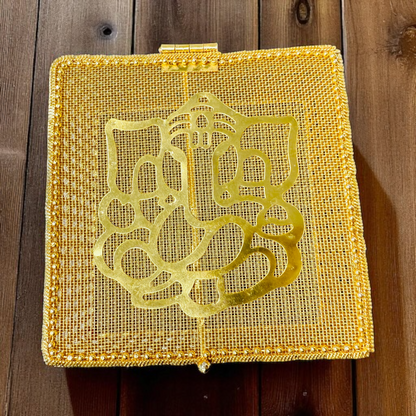 Golden Metal Ganesha Gift Boxes - Set of 2 - Perfect To Pack Small Gifts Like Diya, Jewelry