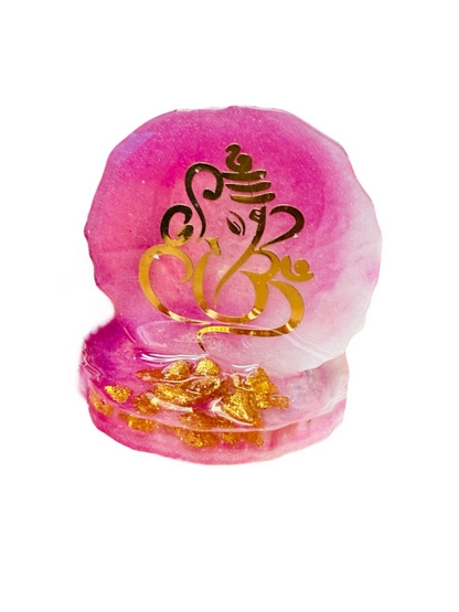Combo of Akhand Diya, Resin Ganesha, Lotus Hanging in Organza Bag