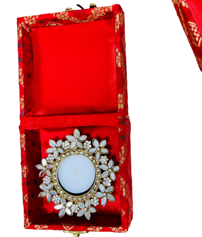 Mirror Diya with Box & Ganesha/Happy Diwali Cut Out
