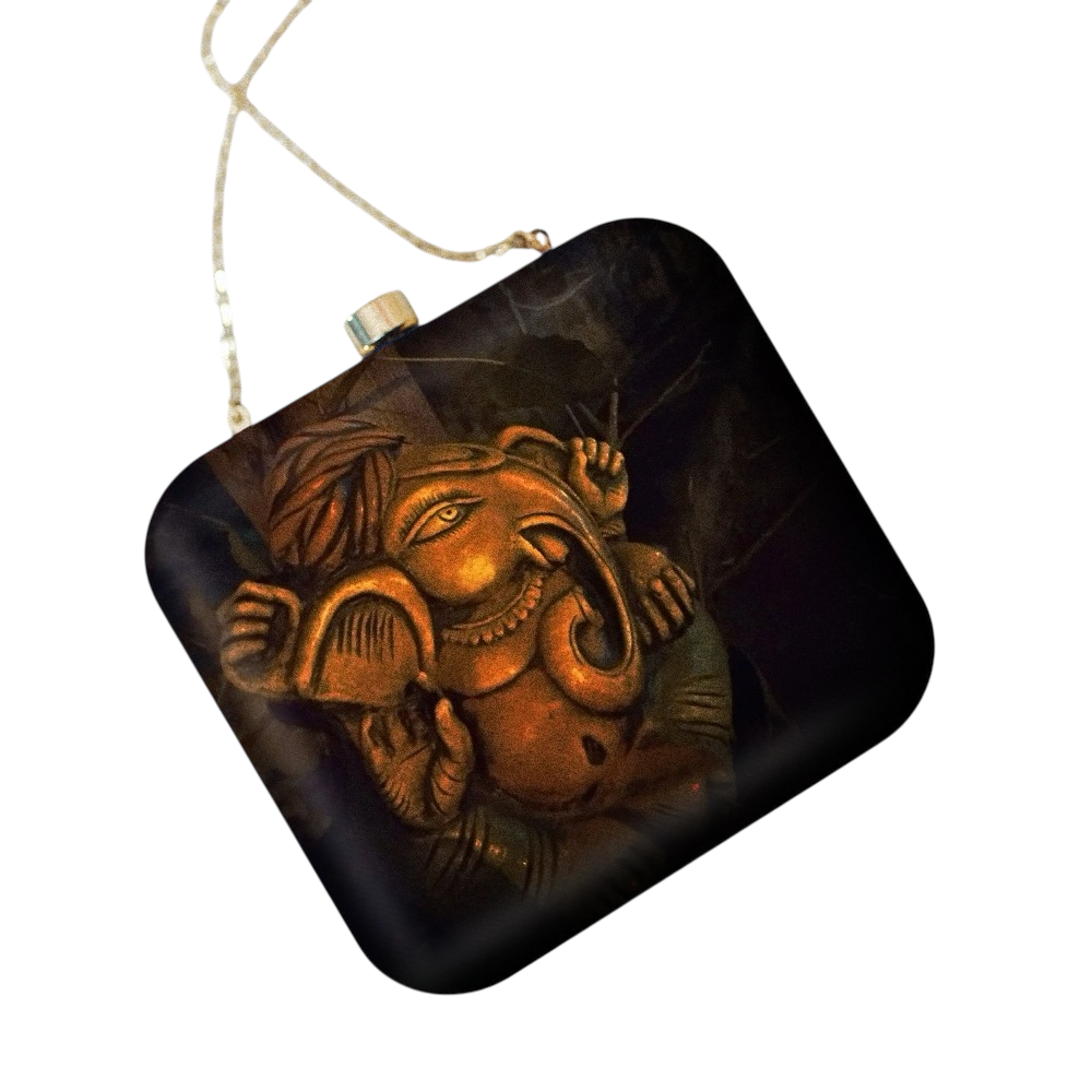 Lord Ganesh Portrait Clutch