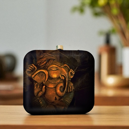 Lord Ganesh Portrait Clutch