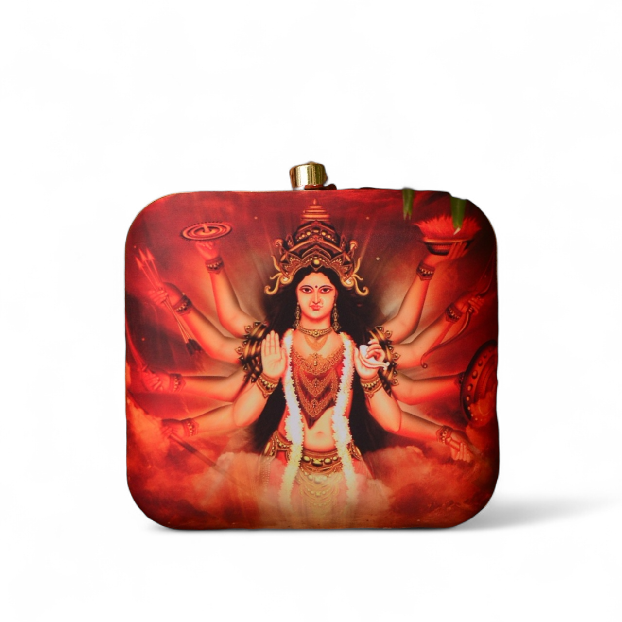 Maa Durga Printed Clutch