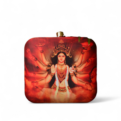 Maa Durga Printed Clutch