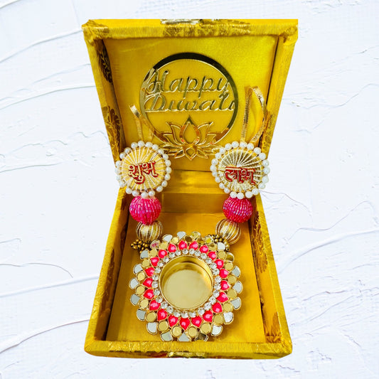 Ready-to-Gift Combos - Shubh Labh & Diyas in Gift Box & Happy Diwali Decal