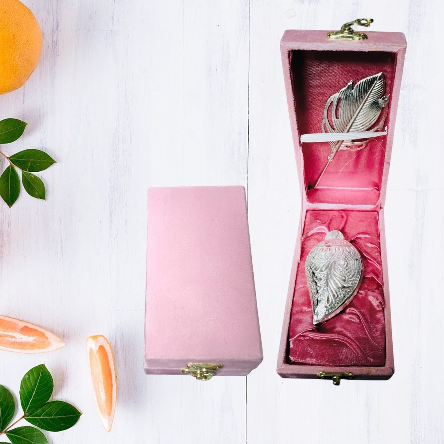 German Silver Tilak Stick with Roli Chawal Chopra