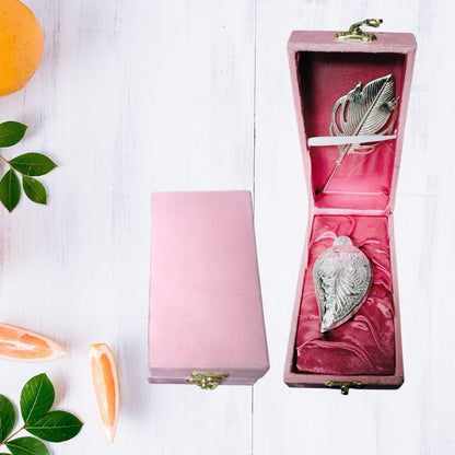 German Silver Tilak Stick with Roli Chawal Chopra