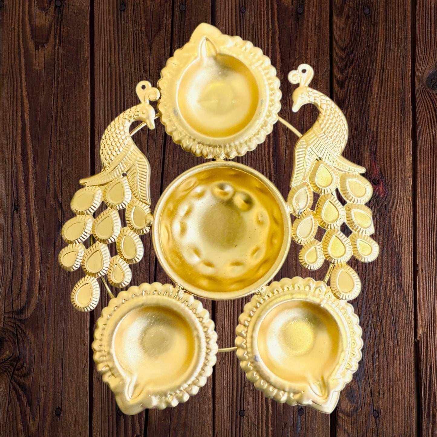 Small Peacock Urli with Tissue Potli Combo - Return Gifts for Housewarming, Diwali or Puja