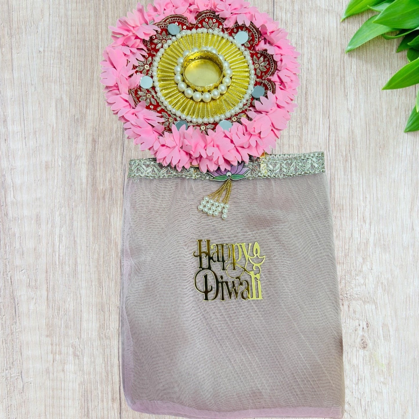 Rangoli Mat with Tissue Bag & Happy Diwali Cutout - Ready to Gift Diwali Gift