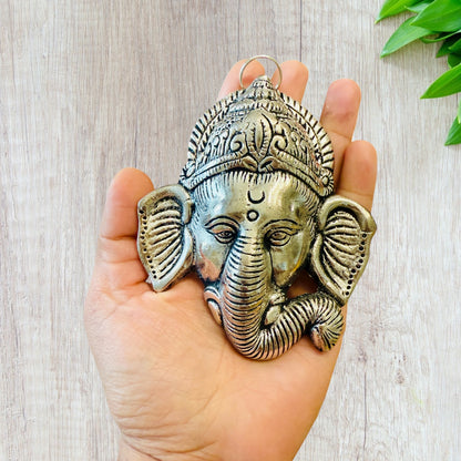 Ready-to-Gift Diwali Combos - German Silver Ganesha Hanging in Gift Box with Happy Diwali Decal