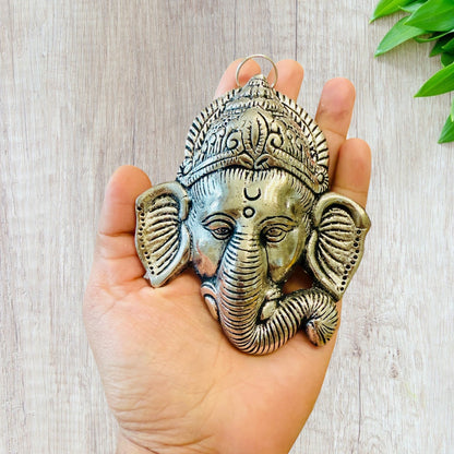 Ready-to-Gift Diwali Combos - German Silver Ganesha Hanging in Gift Box with Happy Diwali Decal