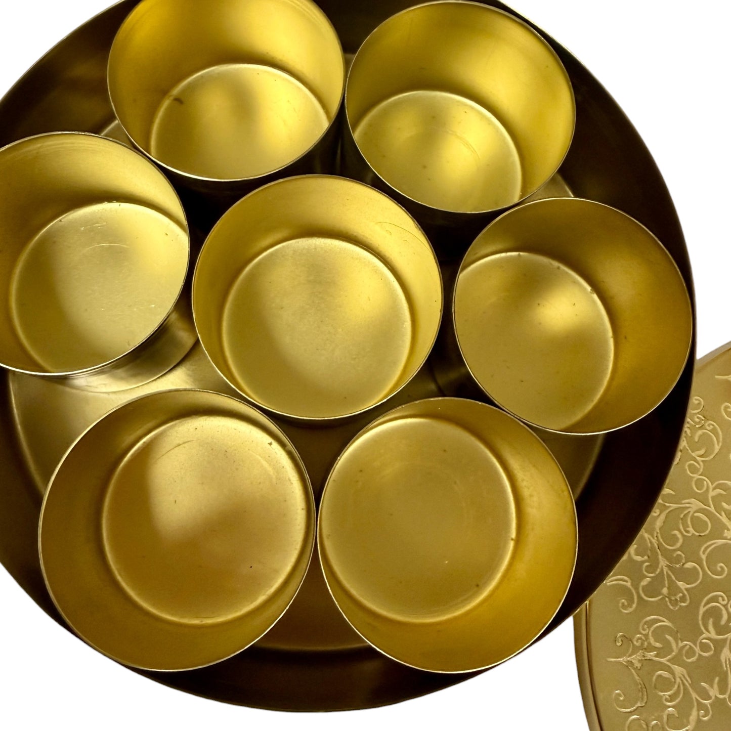 8 Inch Metal Masala Box/Indian Spice Box with 7 Bowl Inserts