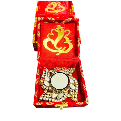 Handmade Designer Diyas in Box - 4 inches