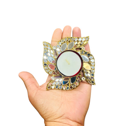 Handmade Designer Diyas in Box - 4 inches