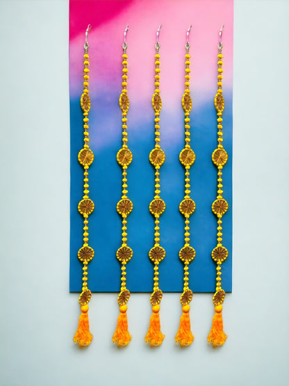 Gota Ring, PomPom & Beads Lari, Set of 5