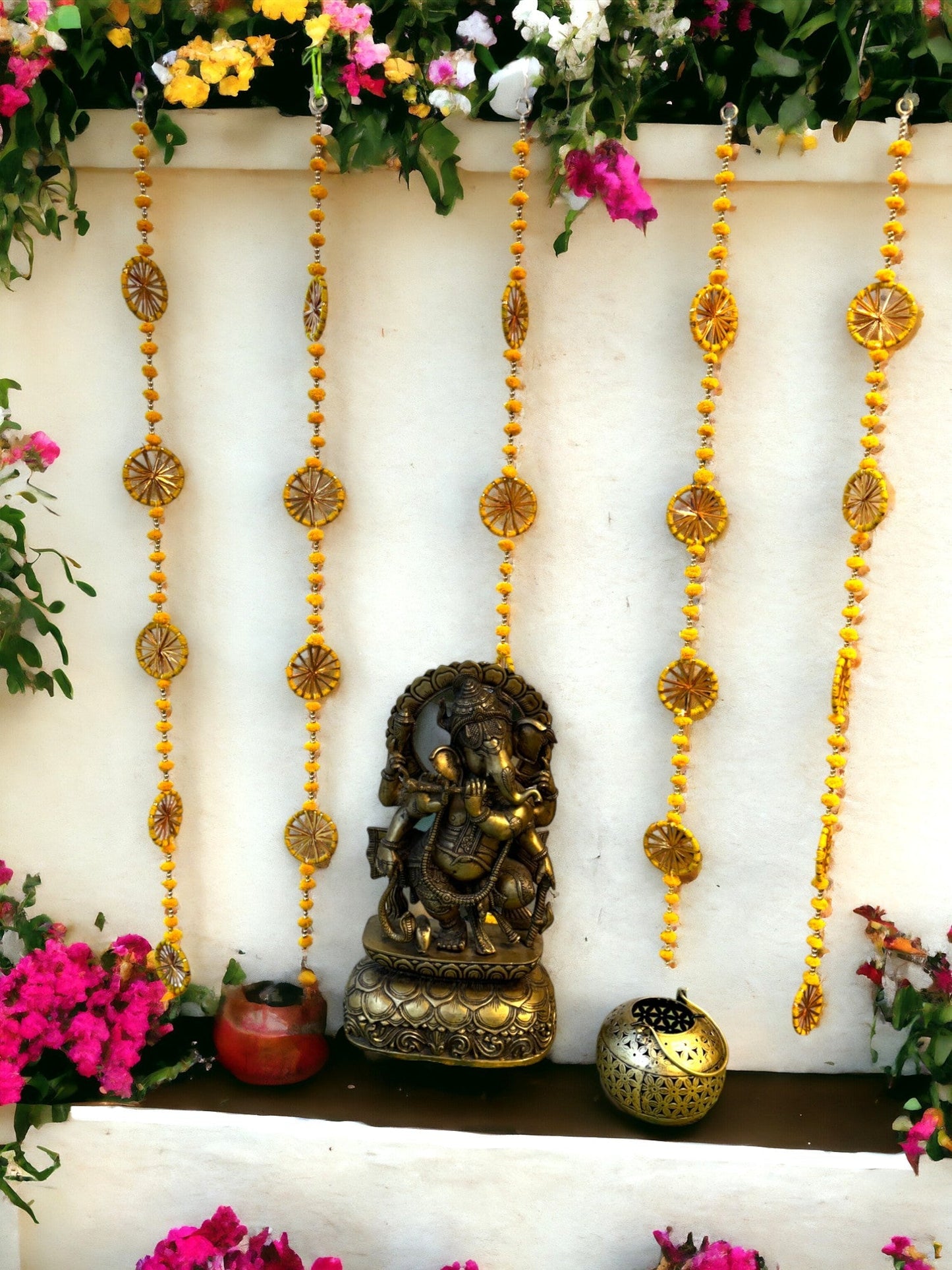 Gota Ring, PomPom & Beads Lari, Set of 5