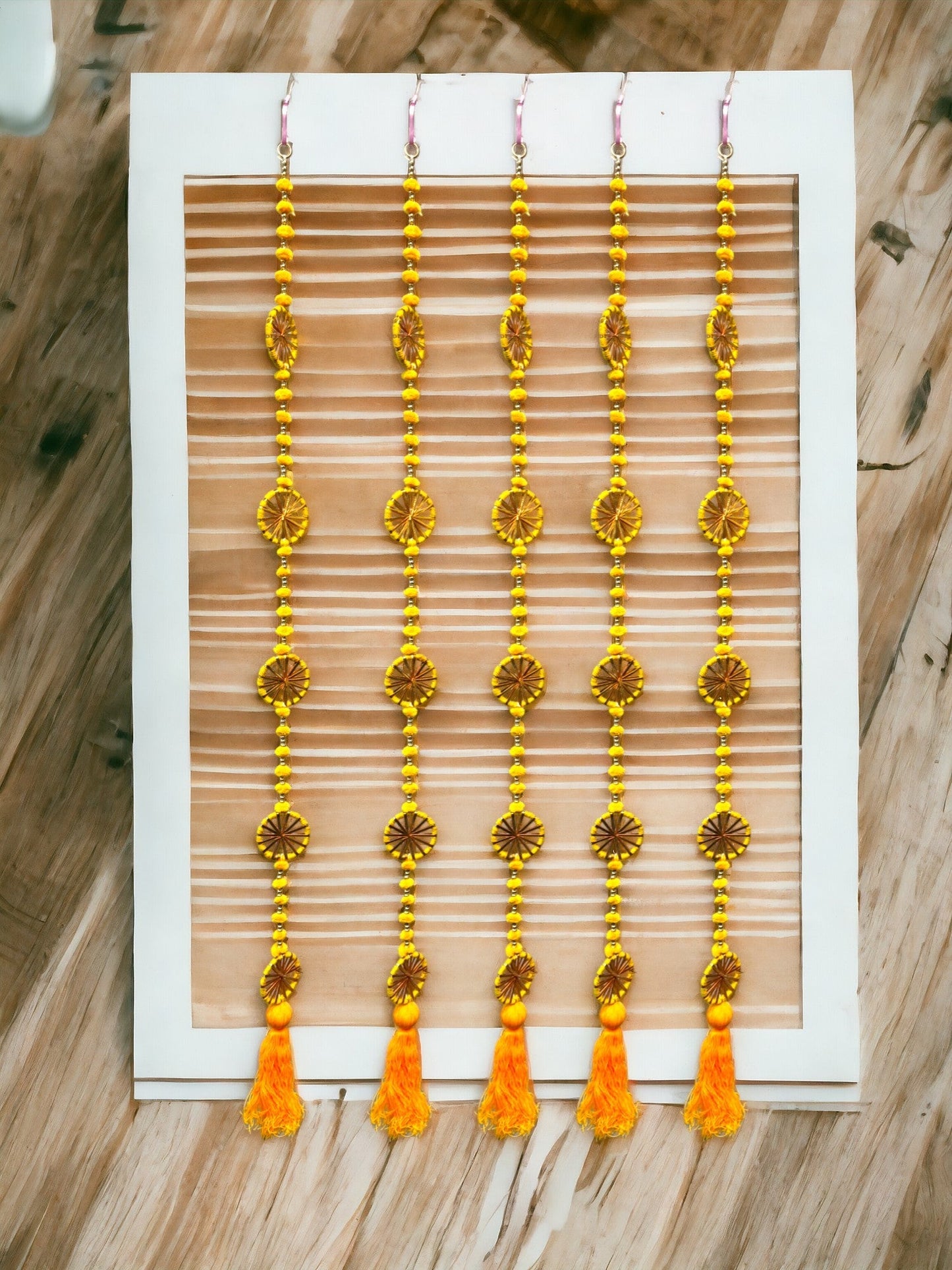 Gota Ring, PomPom & Beads Lari, Set of 5