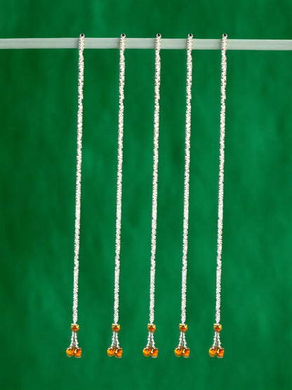 Scented Jasmine Gajra Lari hanged on rod